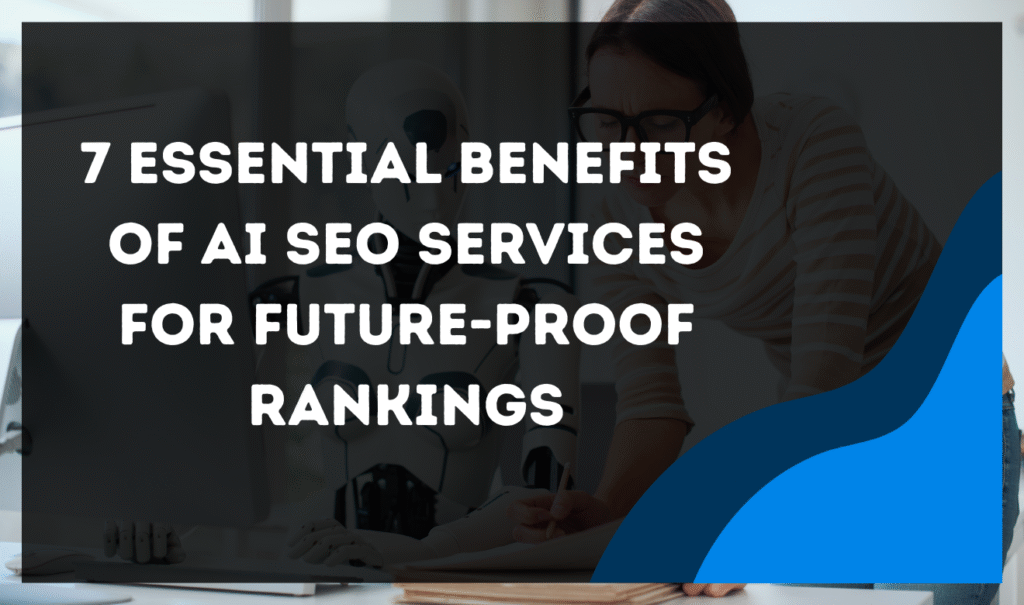 Illustration showing the benefits of ai seo services for boosting website rankings